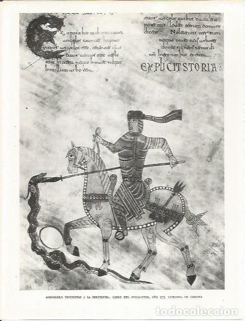 Cartoline: LAMINA 21568: Caballero venciendo a la Serpiente del Libro del Apocalipsis - Josep Pla