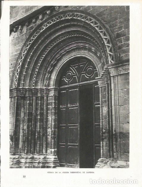 Cartoline: LAMINA 21769: Puerta de la iglesia de Gandesa - Josep Pla