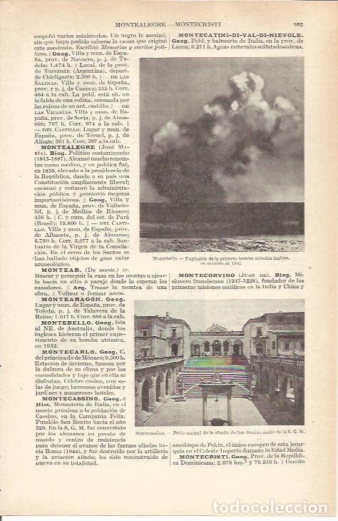 Postkarten: LAMINA 21293: Explosion de la primera bomba atomica inglesa en 1952 - VVAA