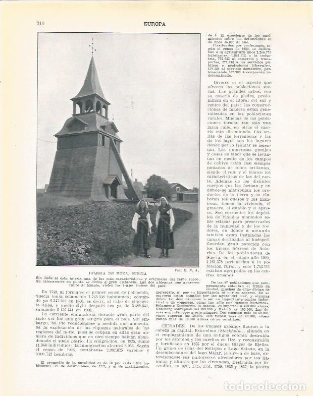 Cartoline: LAMINA 20983: Iglesia de Mora, Suecia - Beltran y Rozpide