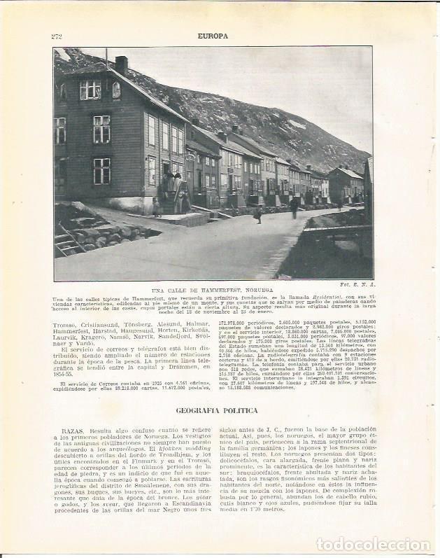 Cartoline: LAMINA 20963: Una calle de Hammerfest, Noruega - Beltran y Rozpide