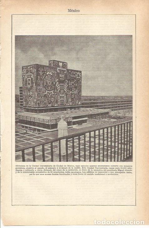 Postkarten: LAMINA 21273: Biblioteca de la Ciudad Universitaria de Mexico - VVAA