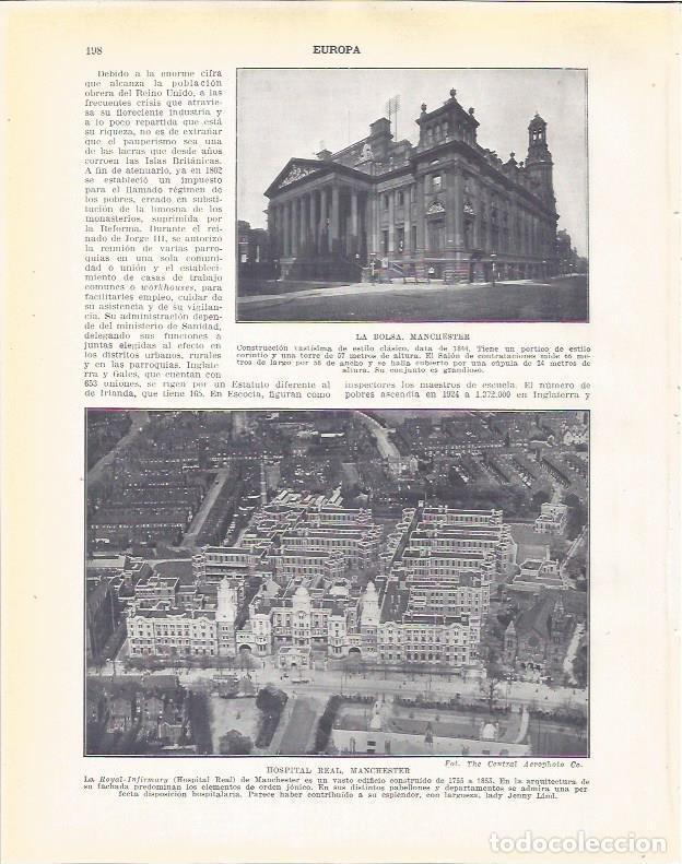 Postkarten: LAMINA 20925: Hospital Real y Bolsa en Manchester - Beltran y Rozpide