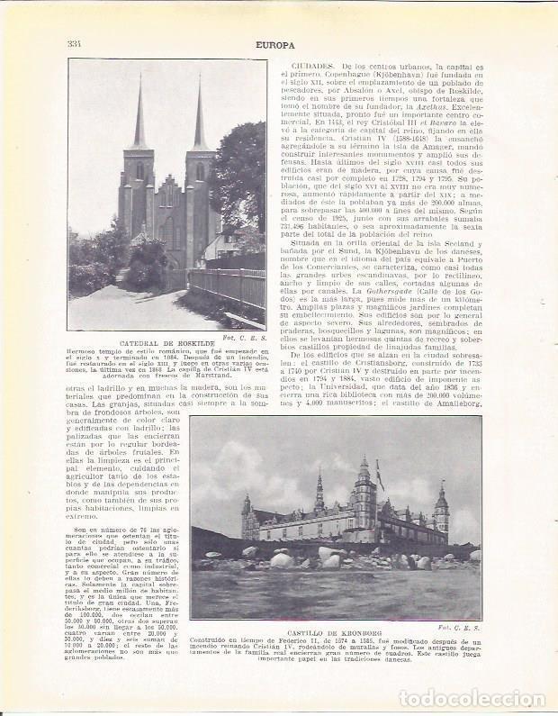 Postkarten: LAMINA 20995: Catedral de Roskilde y Castillo de Kronborg, Suecia - Beltran y Rozpide