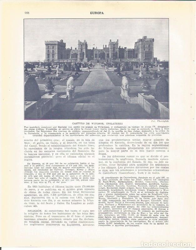 Postkarten: LAMINA 20910: Castillo de Windsor - Beltran y Rozpide