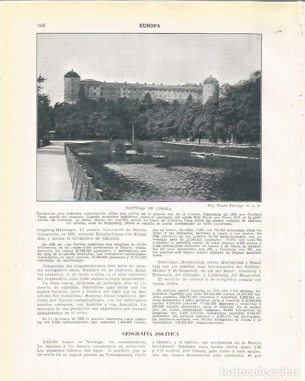 Postkarten: LAMINA 20981: Castillo de Upsala, Suecia - Beltran y Rozpide