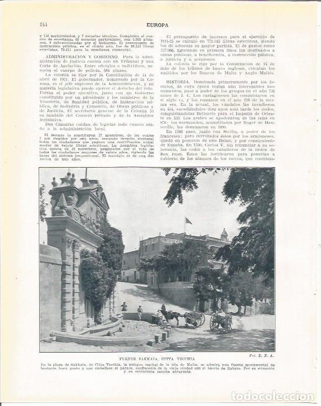 Postkarten: LAMINA 20948: Fuente Sakkaia en Citta Vechia, Malta - Beltran y Rozpide