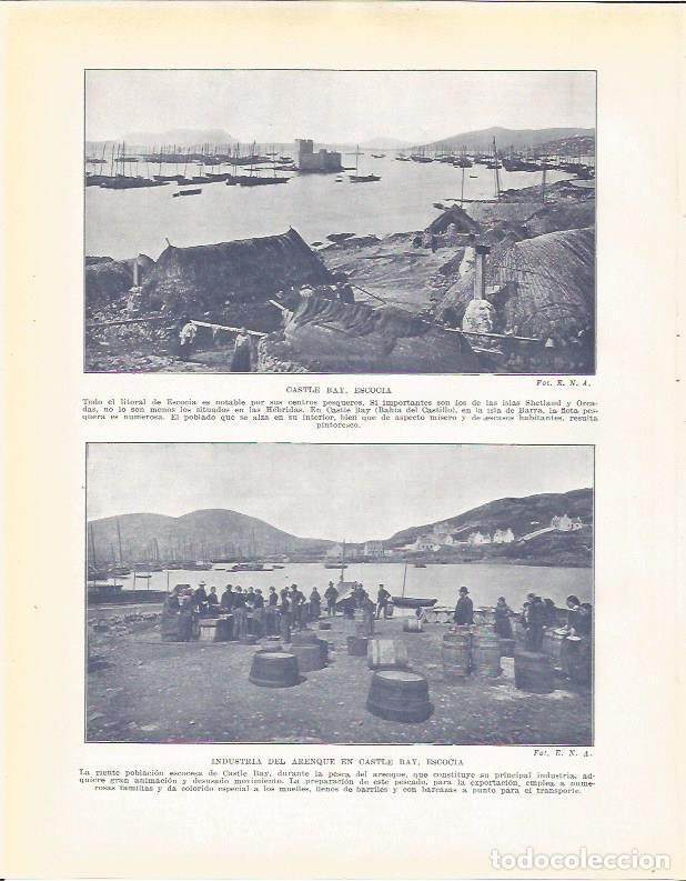 Postkarten: LAMINA 20908: Castle Bay y su industria del arenque - Beltran y Rozpide