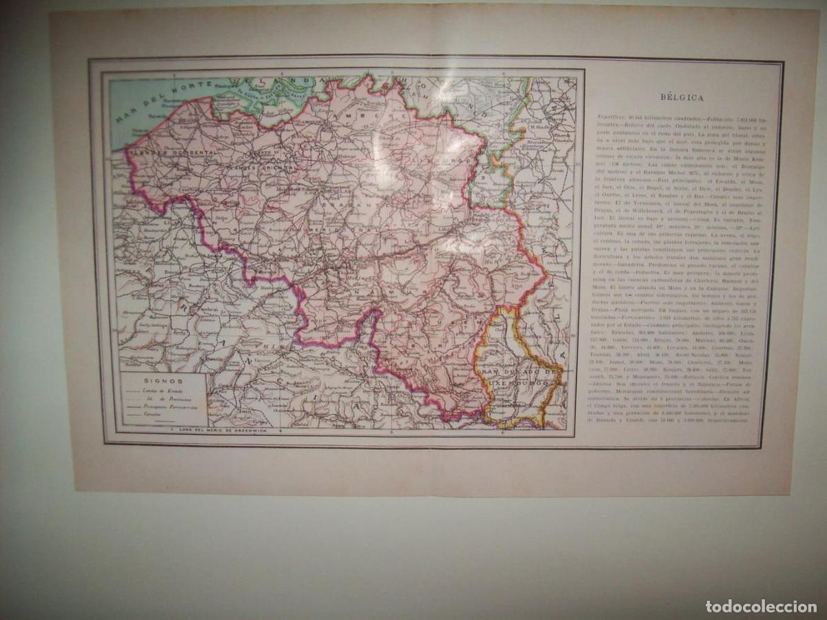 Cartes Postales: LAMINA 21129: Mapa de Belgica - Beltran y Rozpide