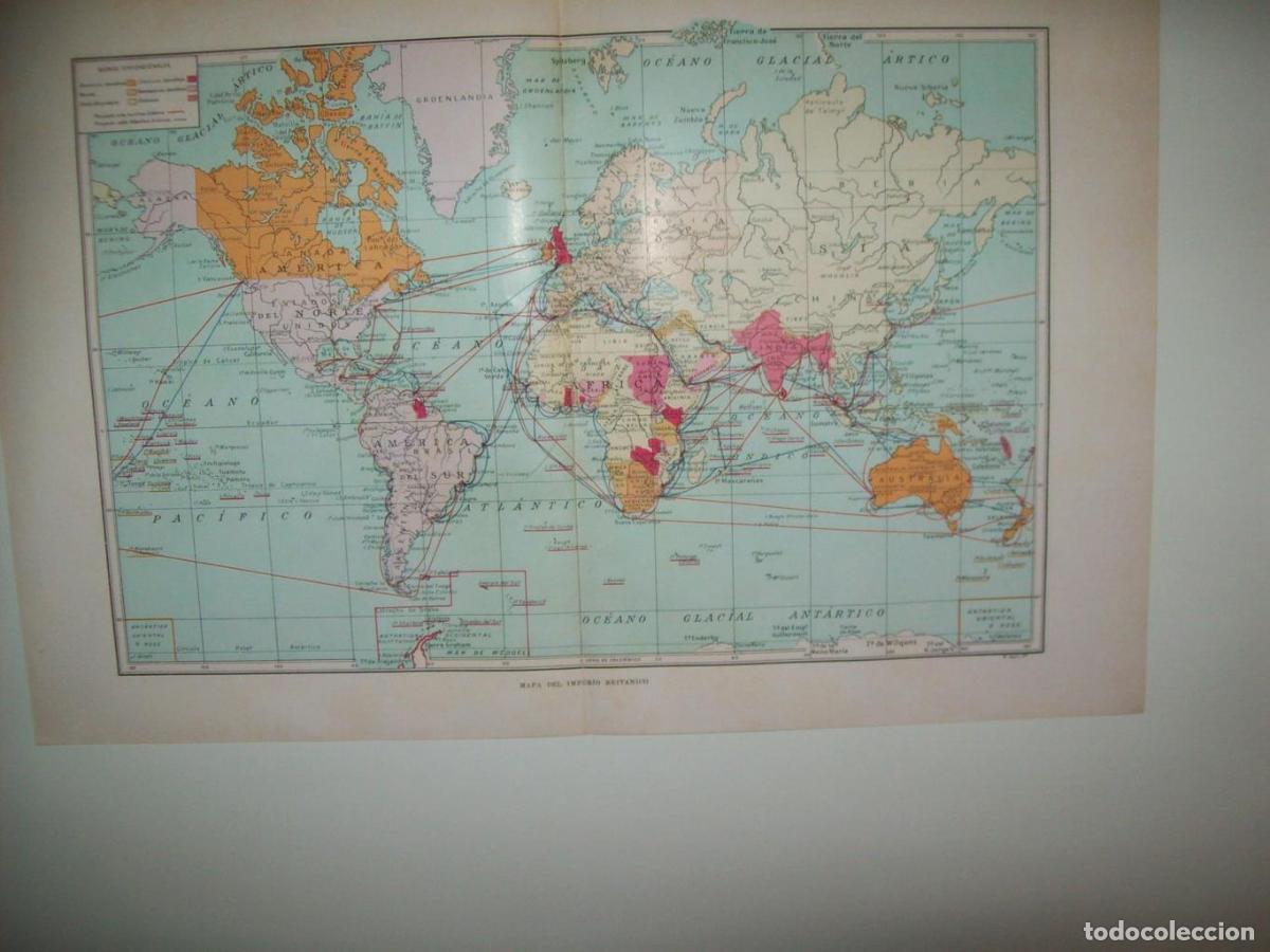 Cartes Postales: LAMINA 21124: Mapa del Imperio Britanico - Beltran y Rozpide