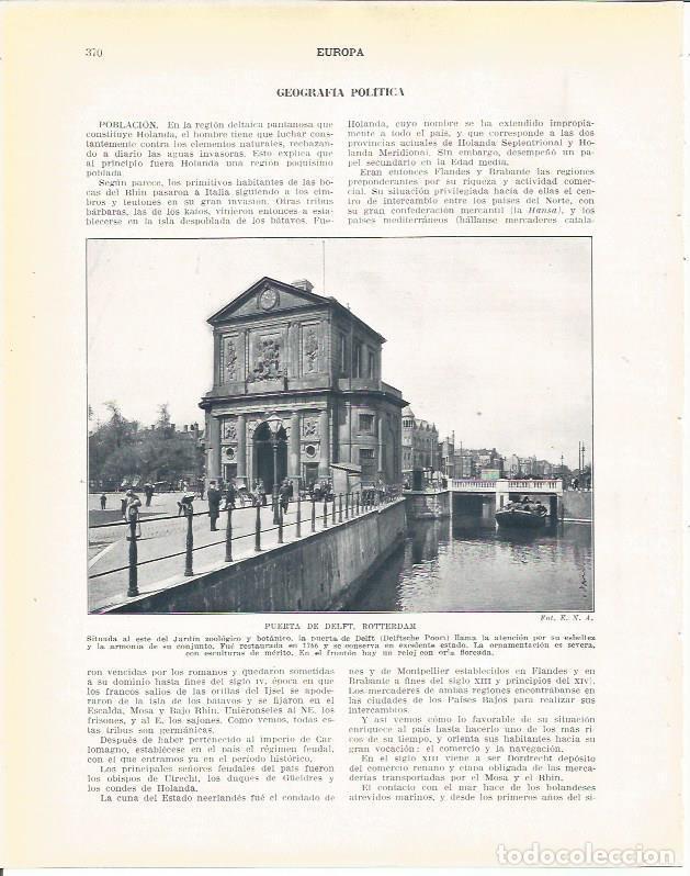 Postkarten: LAMINA 21014: Puerta de Delft en Rotterdam, Holanda - Beltran y Rozpide