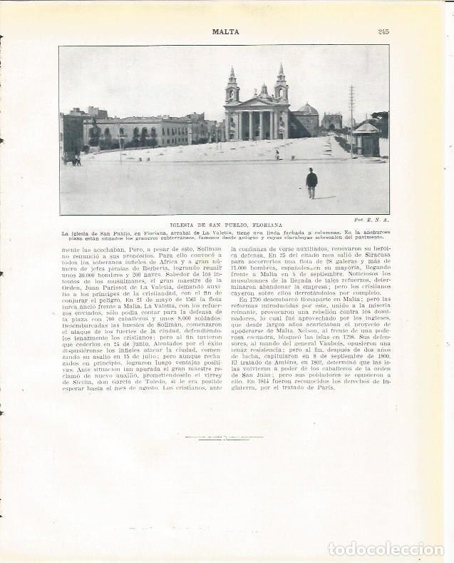 Cartes Postales: LAMINA 20949: Iglesia de San Publio en Floriana, Malta - Beltran y Rozpide