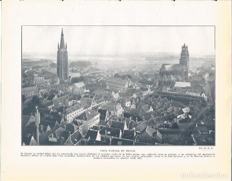 Cartes Postales: LAMINA 21041: Vista parcial de Brujas, Belgica - Beltran y Rozpide