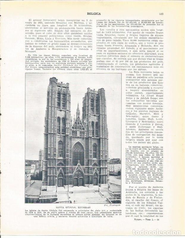 Cartes Postales: LAMINA 21036: Santa Gudula en Bruselas - Beltran y Rozpide