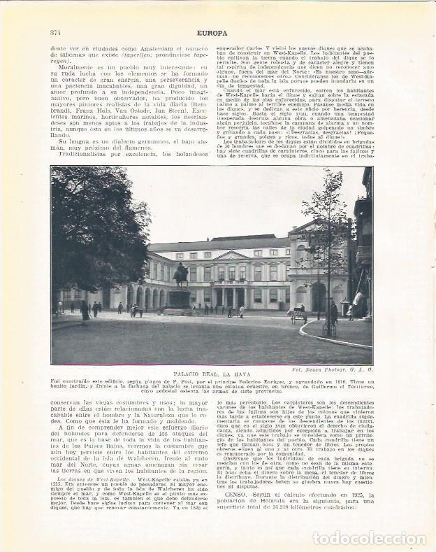 Cartes Postales: LAMINA 21016: Palacio Real de La Haya - Beltran y Rozpide