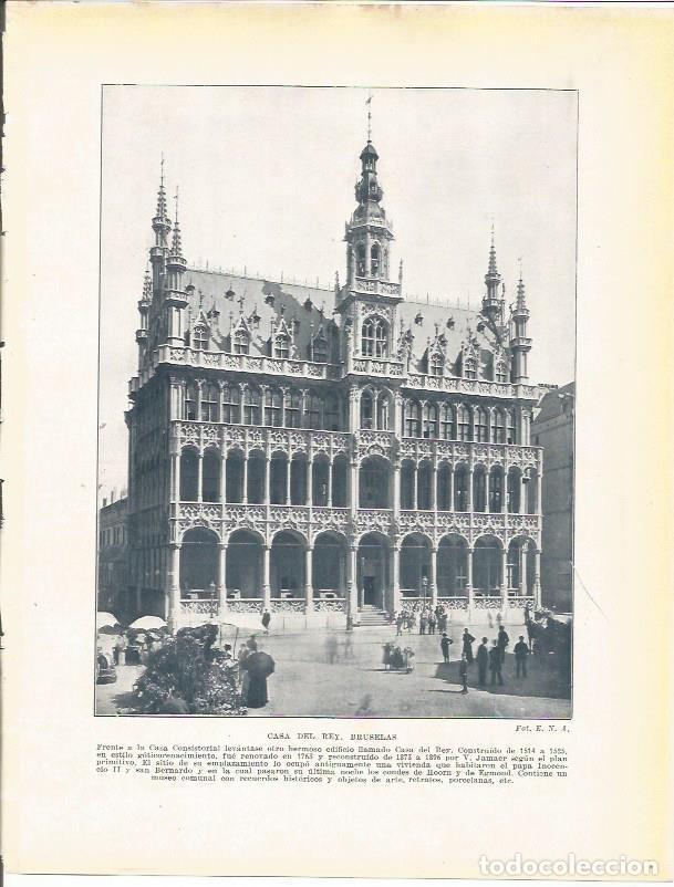 Postcards: LAMINA 21034: Casa del Rey en Bruselas - Beltran y Rozpide
