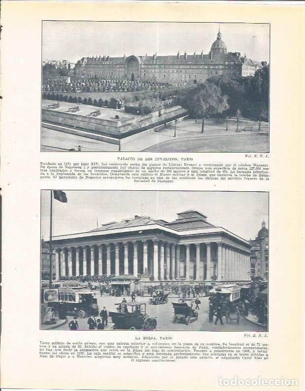Postcards: LAMINA 21082: Palacio de los Invalidos y Bolsa de Paris - Beltran y Rozpide