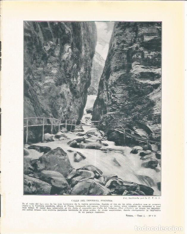 Cartoline: LAMINA 21065: Calle del Infierno en los Pirineos de Francia - Beltran y Rozpide