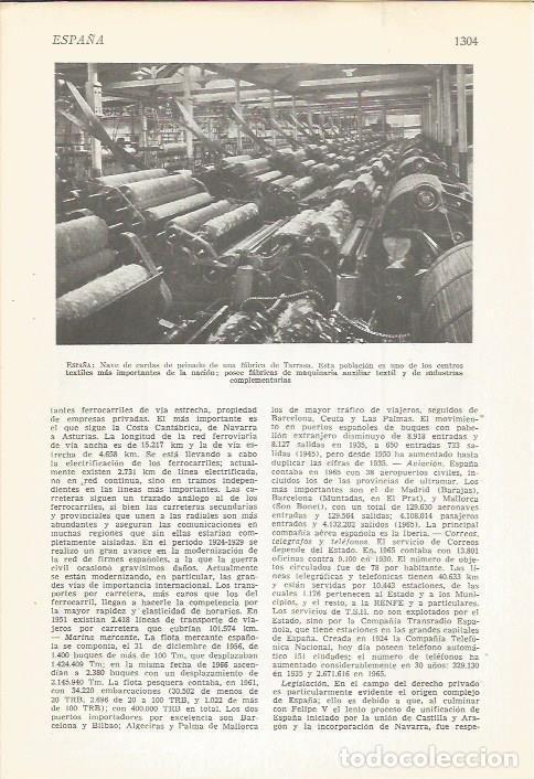 Cartoline: LAMINA 22450: Nave de cardas de peinado en una fabrica de Terrassa, Barcelona - VVAA