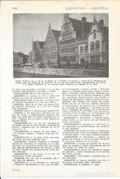 Postales: LAMINA 22235: Edificios del siglo XVI en Gante, Belgica - VVAA