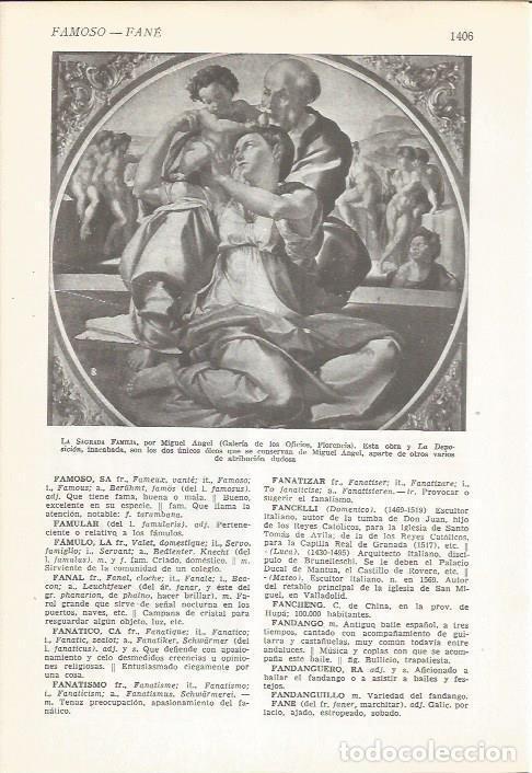 Postales: LAMINA 22186: La Sagrada Familia, por Miguel Angel - VVAA