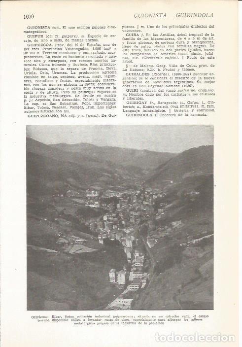 Postais: LAMINA 22278: Vista aerea de Eibar, Guipuzcoa - VVAA