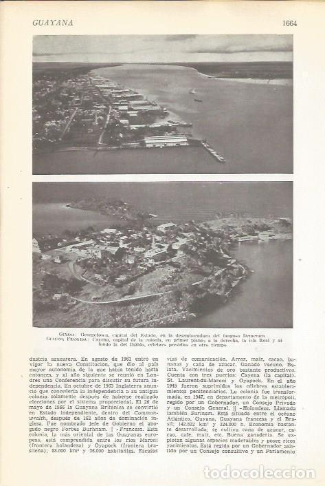 Postales: LAMINA 22271: Vista de Georgetown y de Cayena, Guayana - VVAA