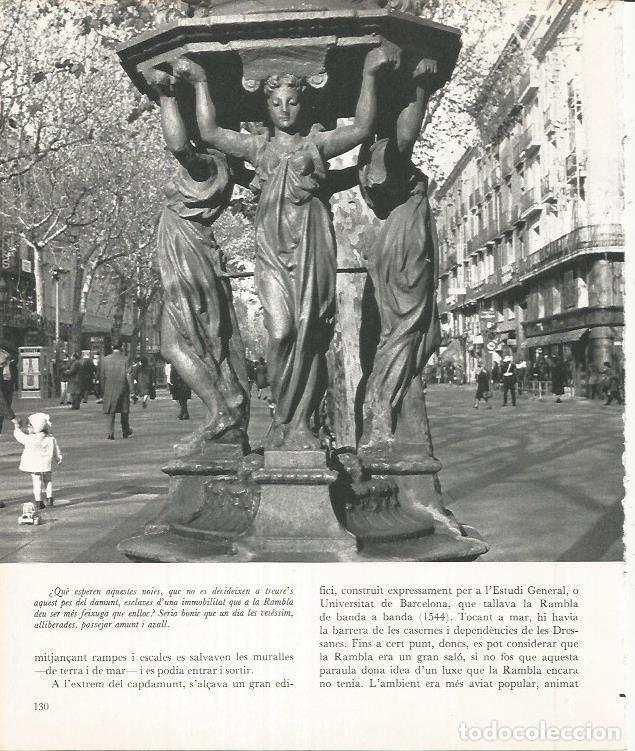 Postais: LAMINA 22057: Barcelona. Escultura en las Ramblas - Josep Maria Espinas