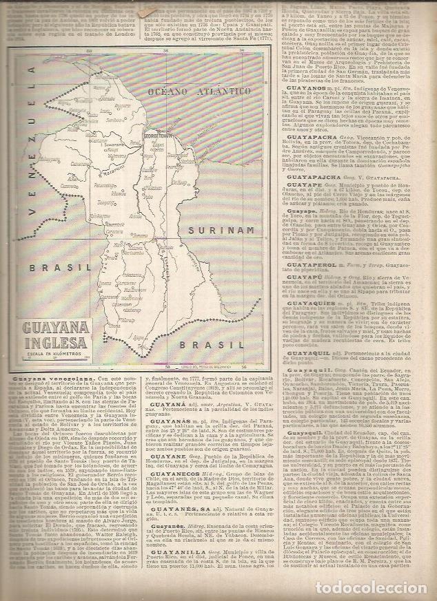 Postcards: LAMINA 23183: Mapa de la Guayana Inglesa - Varios