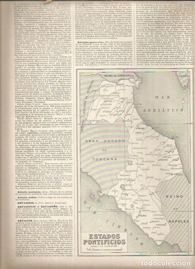 Postais: LAMINA 23293: Mapa de los Estados Pontificios - Varios