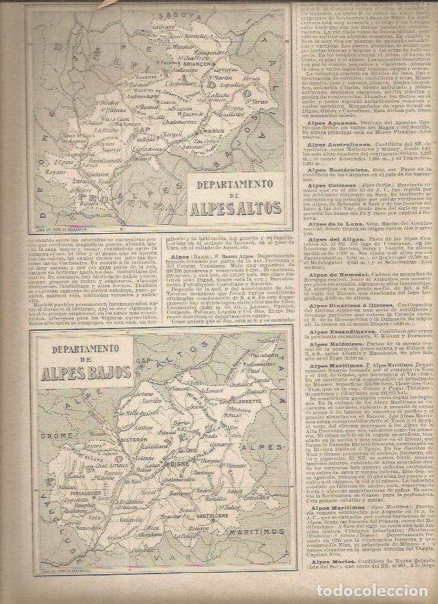Postais: LAMINA 23346: Mapas de los Alpes Altos y los Alpes Bajos - Varios