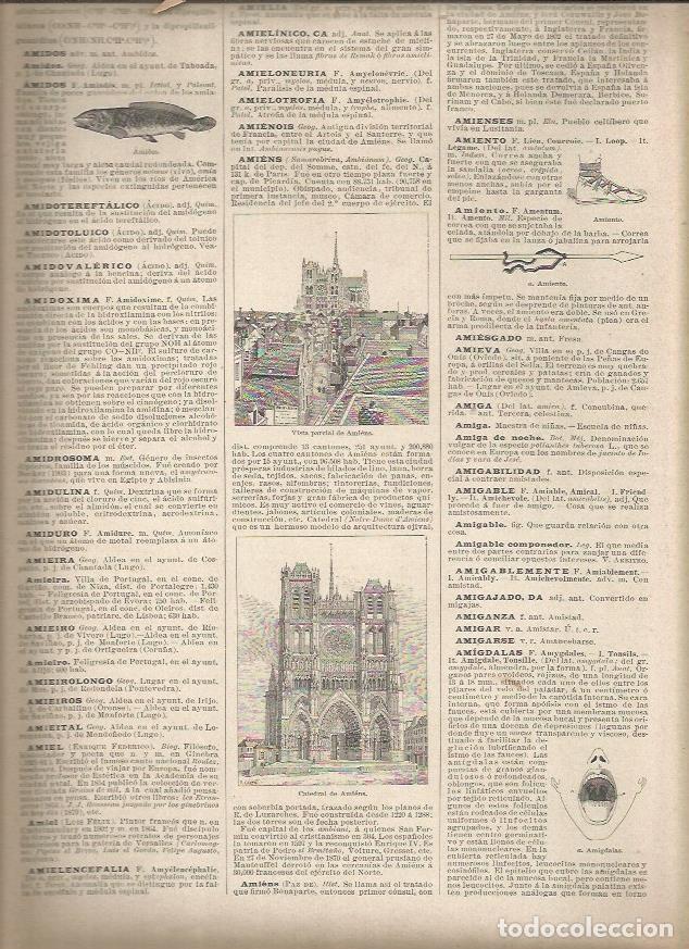 Postais: LAMINA 23339: Catedral y vista de Amiens, Francia - Varios