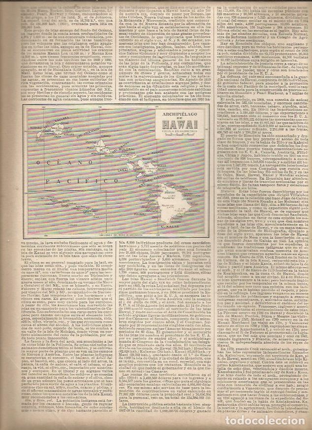 Postais: LAMINA 23160: Mapa del archipielago de Hawai - Varios