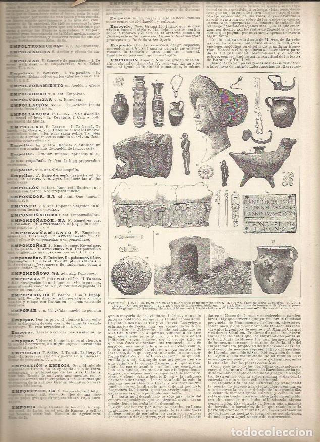 Postais: LAMINA 23315: Objetos de Empuries, Girona - Varios