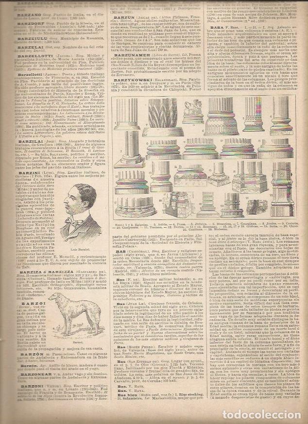 Cartoline: LAMINA 22977: Tipos de ba&ntilde;a de columnas - Varios