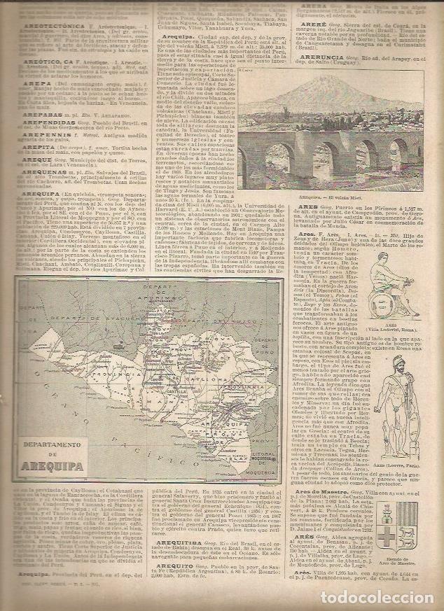 Postcards: LAMINA 23109: Mapa del Departamento de Arequipa, Peru - Varios