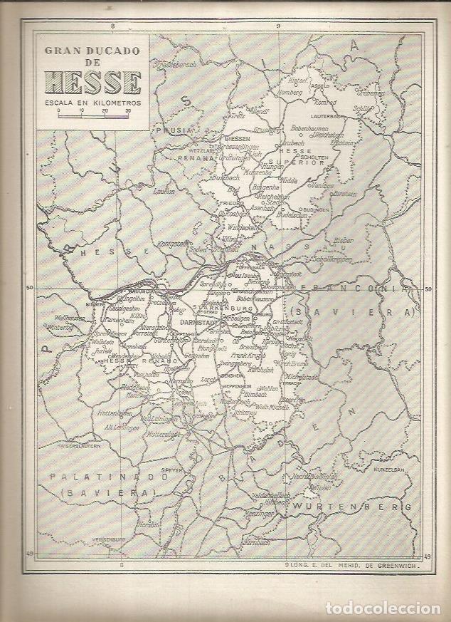 Postcards: LAMINA 23154: Mapa del Gran Ducado de Hesse - Varios