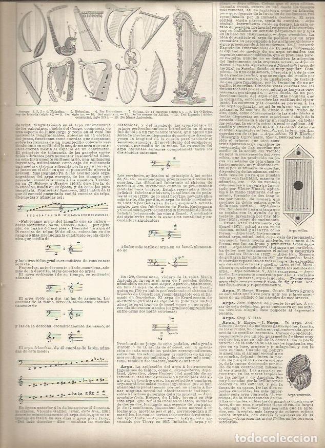Postcards: LAMINA 23097: Tipos de arpas - Varios