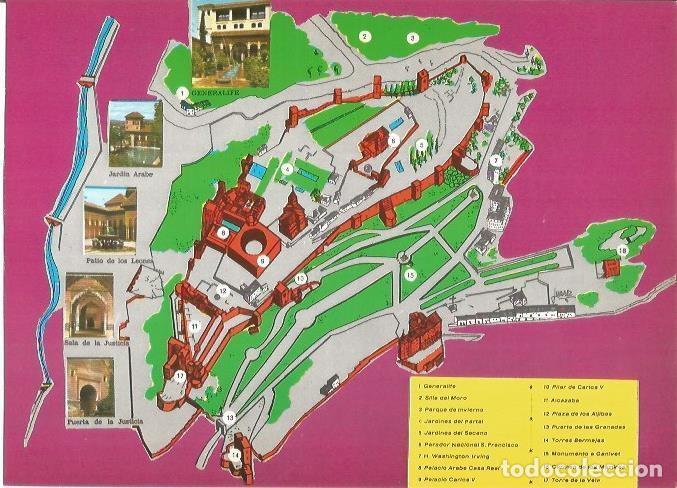 Postcards: LAMINA 22571: Plano de la Alhambra de Granada - Camilo Mira
