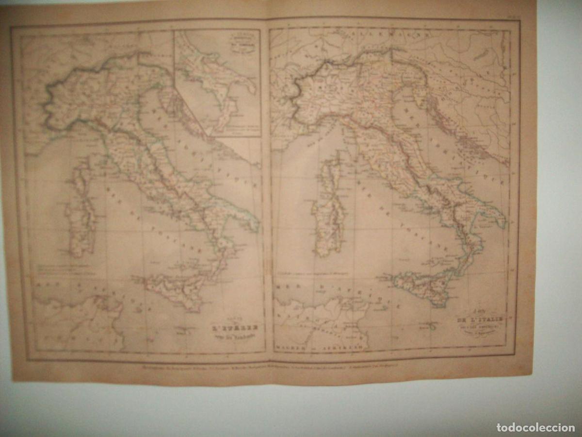 Postales: LAMINA 22705:Mapa de Italia en la Edad Media - Grosselin-Delamarche
