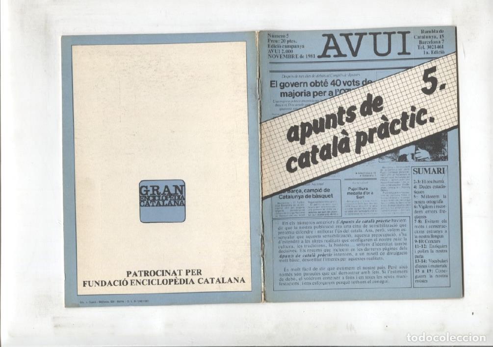 Cartoline: Avui numero 05: apuntes de catala practic: el cos huma, etc -