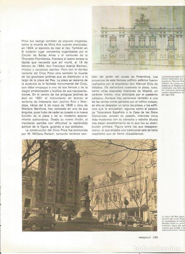 Postkarten: LAMINA 23524: Plaza del Rey antes del derribo de Circo Price, Madrid - Varios