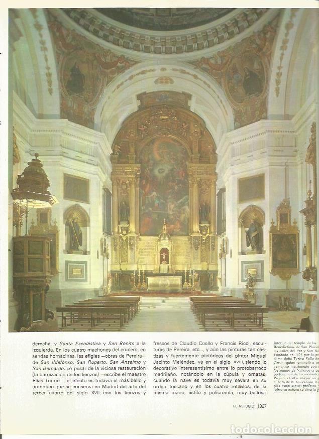 Postais: LAMINA 23512: Interior del templo de las Benedictinas, Madrid - Varios