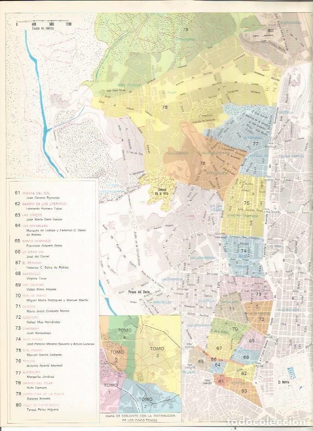 Postais: LAMINA 23448: Mapa parcial de Madrid - Varios