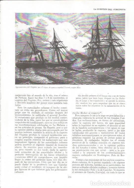 Postales: LAMINA 23442: Apresamiento del Virginias por el vapor de guerra Tornado, seg&uacute;n Rico - Varios