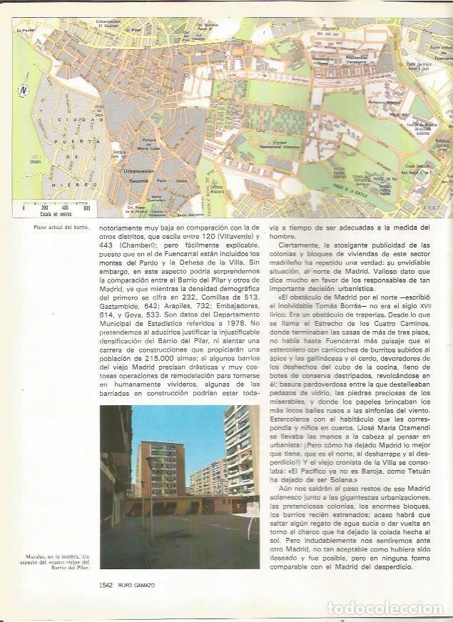 Postais: LAMINA 23619: Plano del barrio de El Pilar, Madrid - Varios