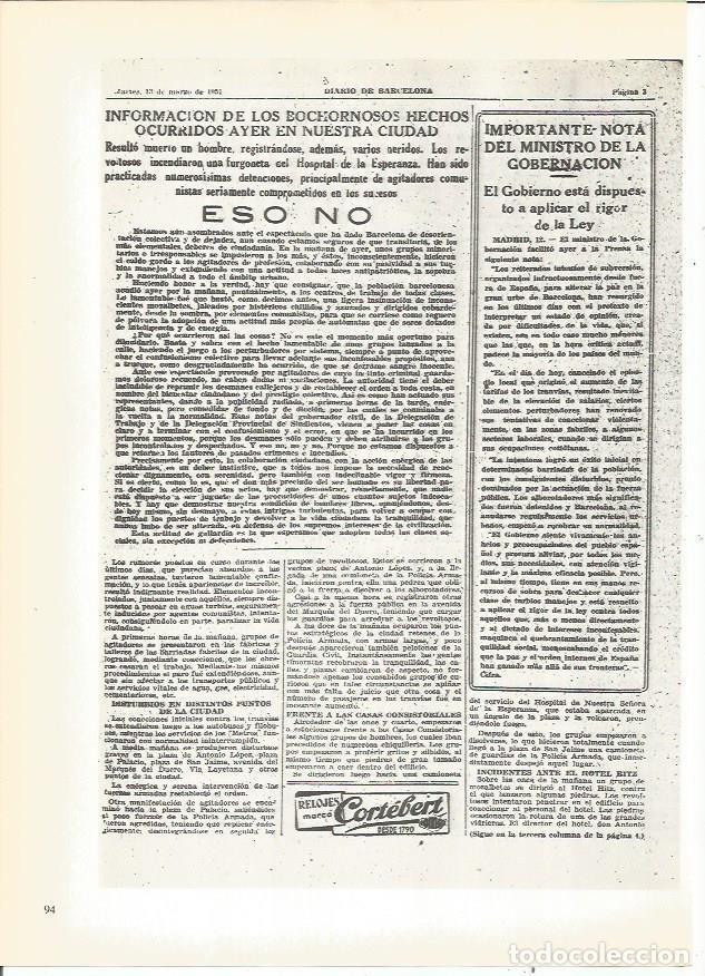 Cartoline: LAMINA 23921: Pagina del Diario de Barcelona del 13 de marzo de 1951 - Edmon Valles