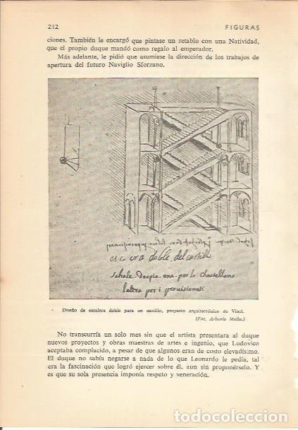 Postkarten: LAMINA 24186: Escalera doble, por Leonardo da Vinci - Carmi&ntilde;a Verdejo