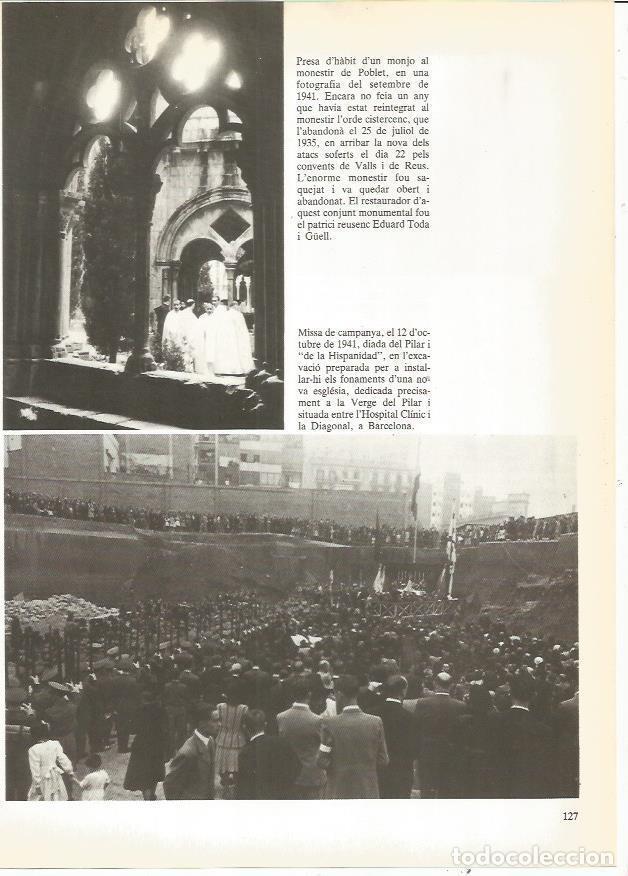 Postcards: LAMINA 23938: Monasterio de Poblet y Misa de campa&ntilde;a en Barcelona en 1941 - Edmon Valles