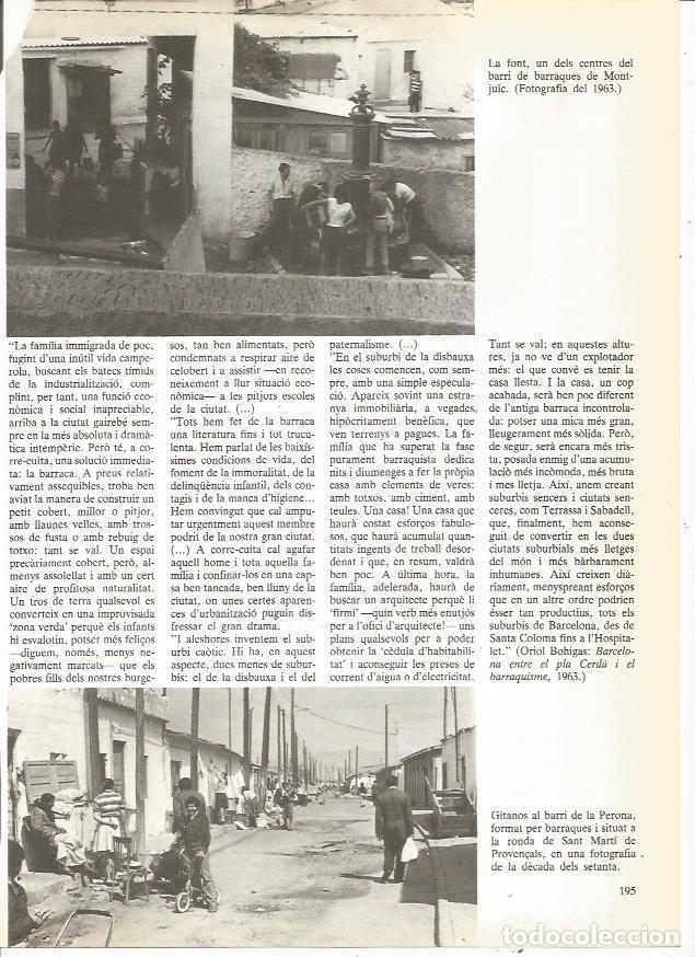 Postales: LAMINA 23969: Fuente de Montjuic y gitanos en la Perona, en trasera foto del camp de la Bota, Barcel